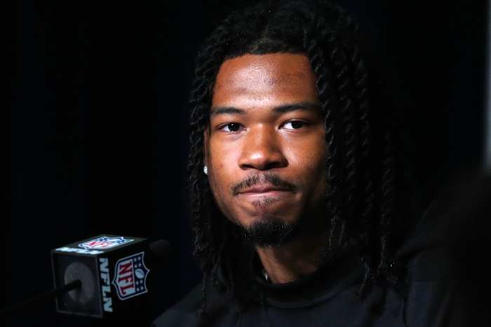 Alabama Crimson Tide wide receiver John Metchie during the NFL Combine at the Indiana Convention Center.